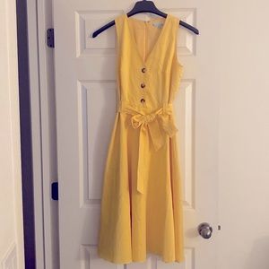 Super cute yellow button up dress